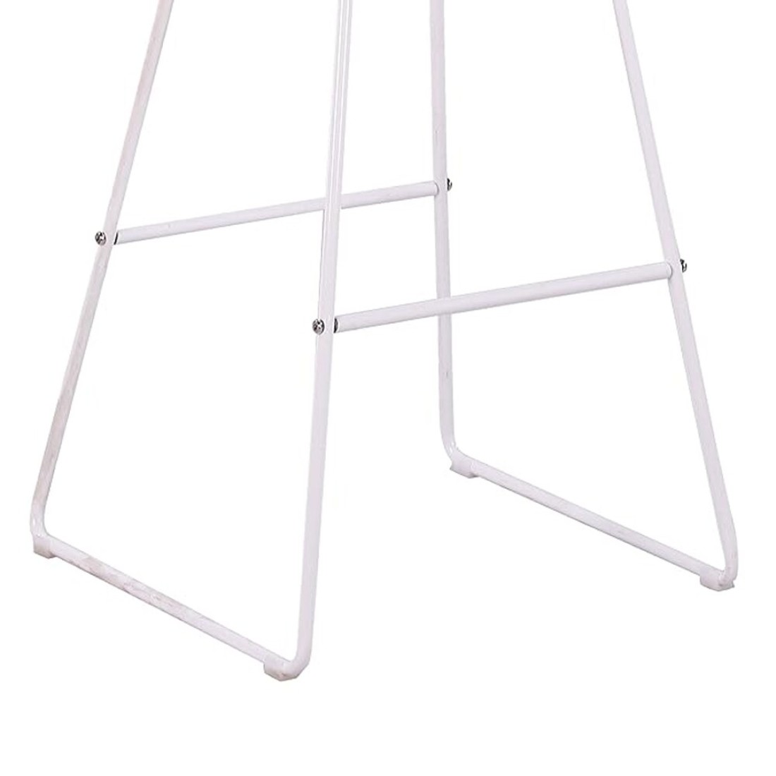 Jeffcoco Furniture Bar Stool, High Bar Chair White Steel Frame Leather Seat Chair For Kitchen Bar table Dining Chair (Two Piece)