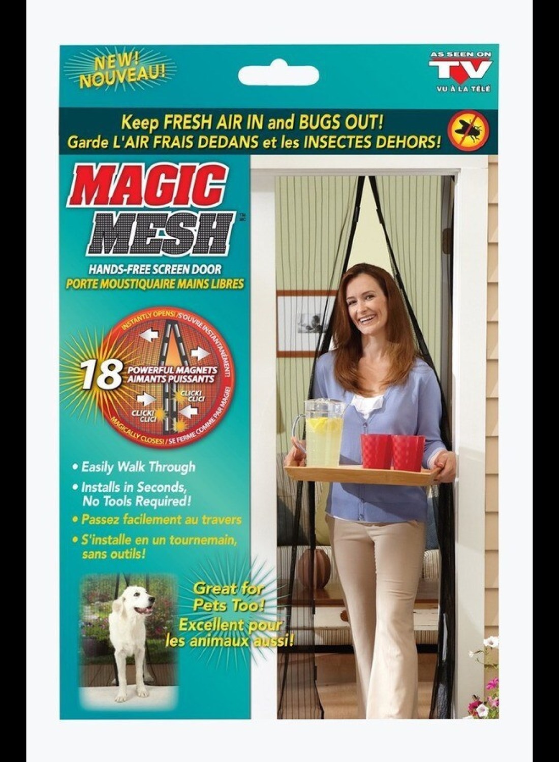 Radiotronics Magic Mesh ORIGINAL Magic Mesh Screen Net Door With Magnetic Fastening