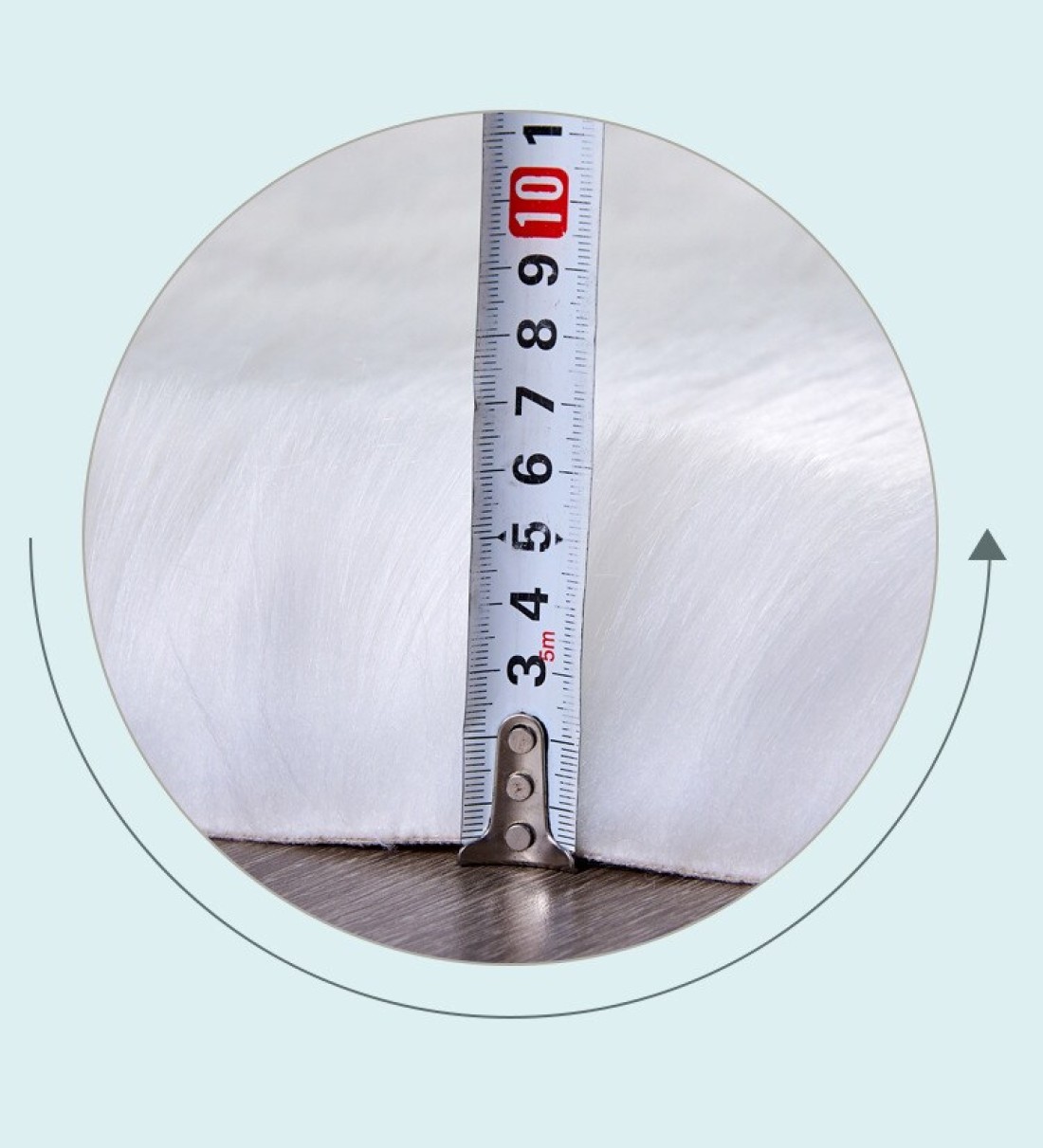 Super Soft Rabbit Fur Round Living Room Carpet With Anti Slip Bottom (Size 80CM)