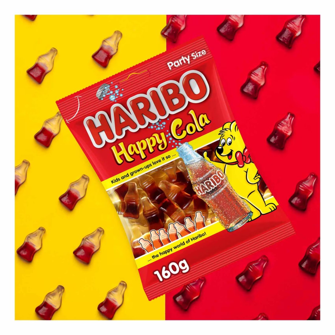 Haribo Mini Happy Cola Maxi Candy Bag, 200g