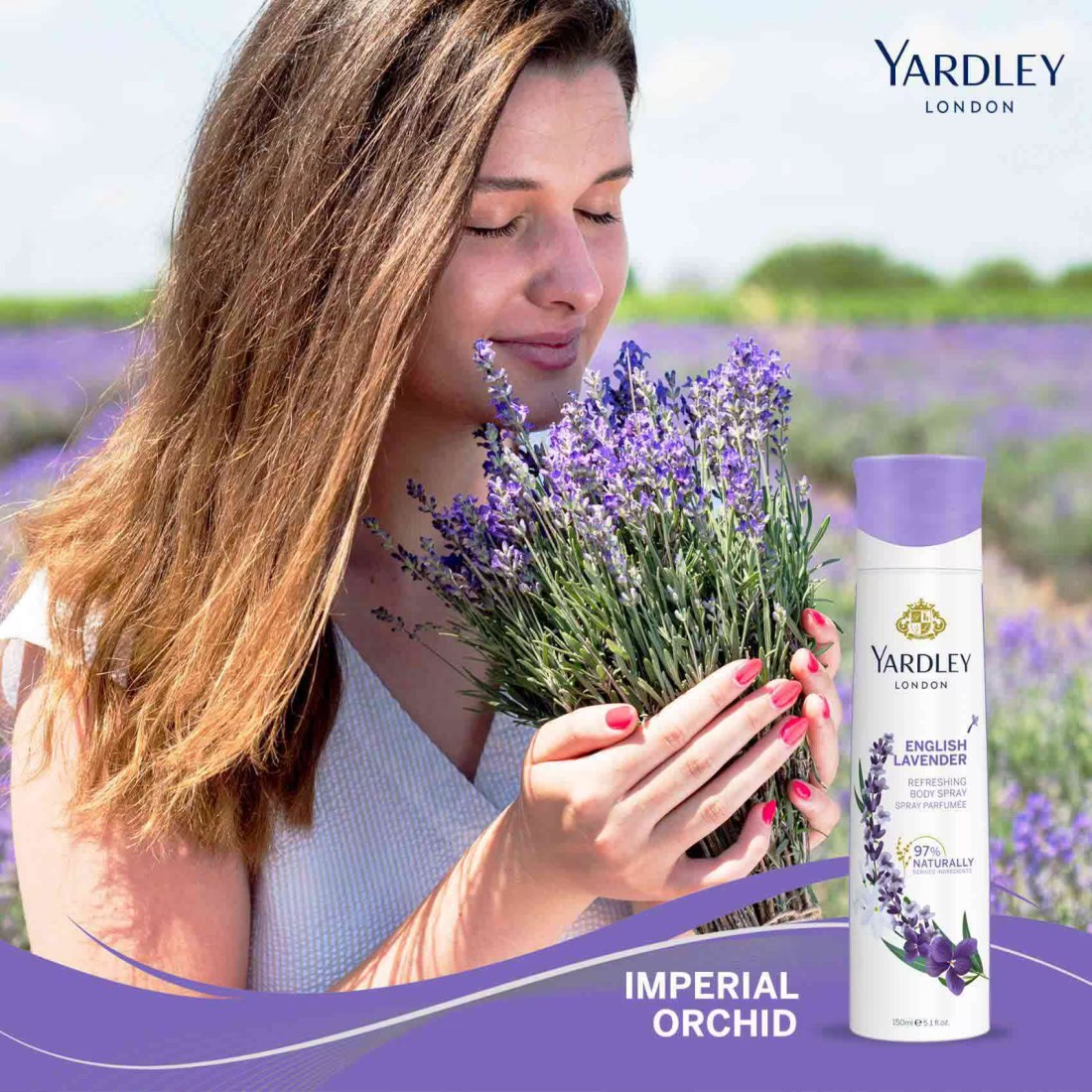 Yardley London English Lavender Refreshing Body Spray Clear 150ml