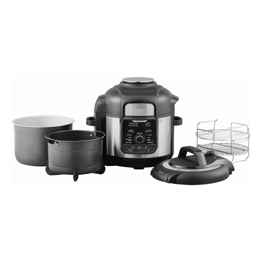 Ninja Foodi Max 9-In-1 SmartLid Multi-Cooker OP500ME Black And Silver 7.5L