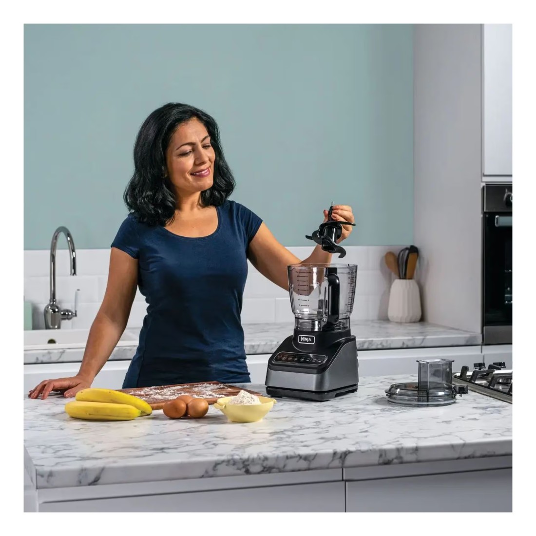 Ninja Food Processor with Auto-iQ BN650ME Grey 2.1L