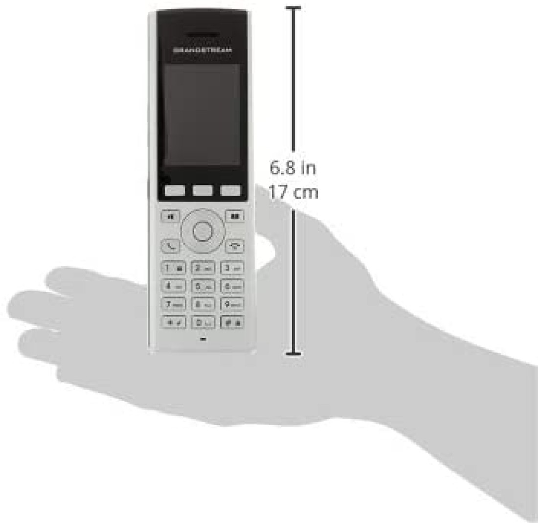 Grandstream WP820 Portable Wi-Fi Phone Voip Phone And Device, Silver
