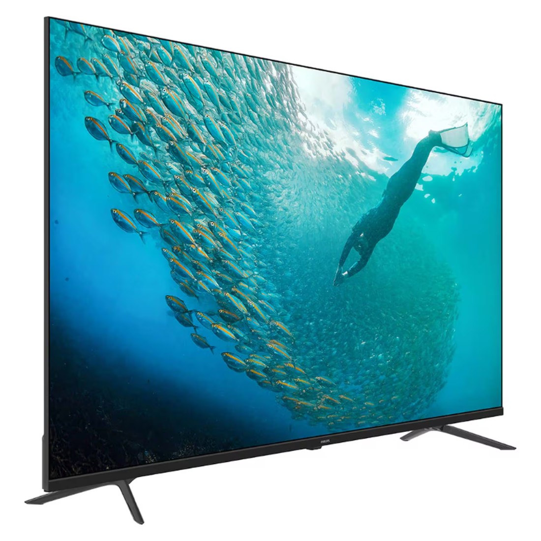 فيليبس 55 بوصة UHD غوغل QLED تلفزيون ذكي 55PUT7129 - أسود