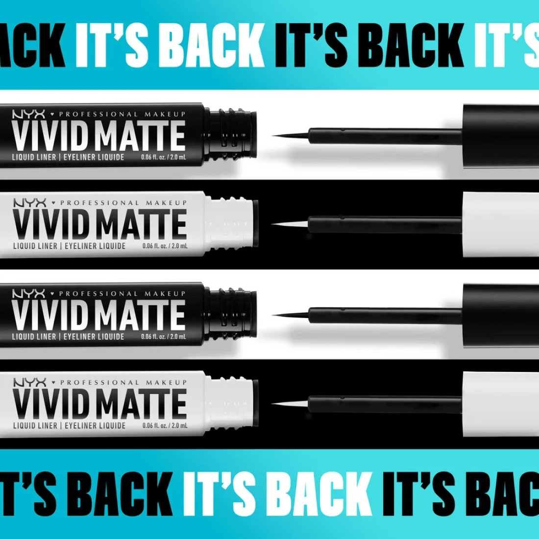 NYX Vivid Matte Liquid Eyeliner - Black 01