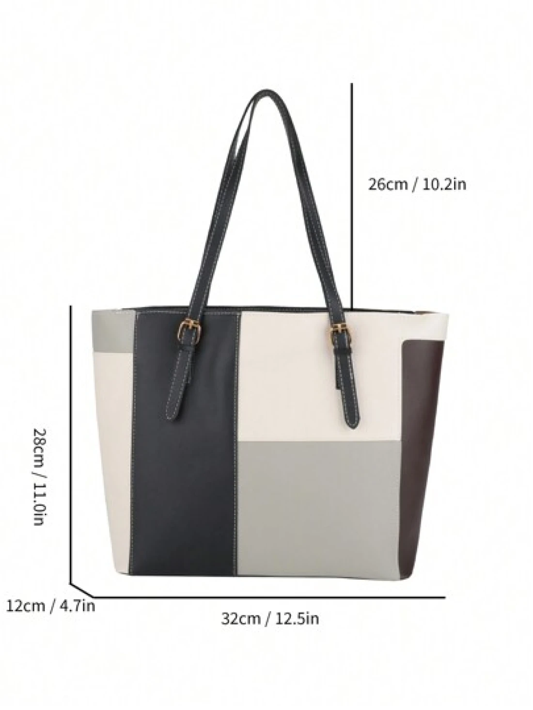 Fashionable Large Capacity Multi Pocket Over The Shoulder Tote Bag 32 12 28cm Casual Women s Large Handbag Fits Laptop Simple Stylish For Leisure Holiday