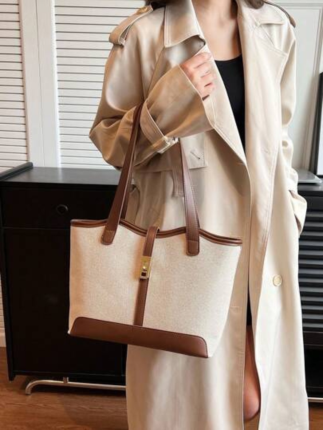 Casual Business Large Capacity Foldable Dual Strap Tote Bag Suitable For Girls Ladies Shopping Work Commute Outdoor Activities Business Events Gift For Mothers New In Fall Winter Larrge Capacity Shoul