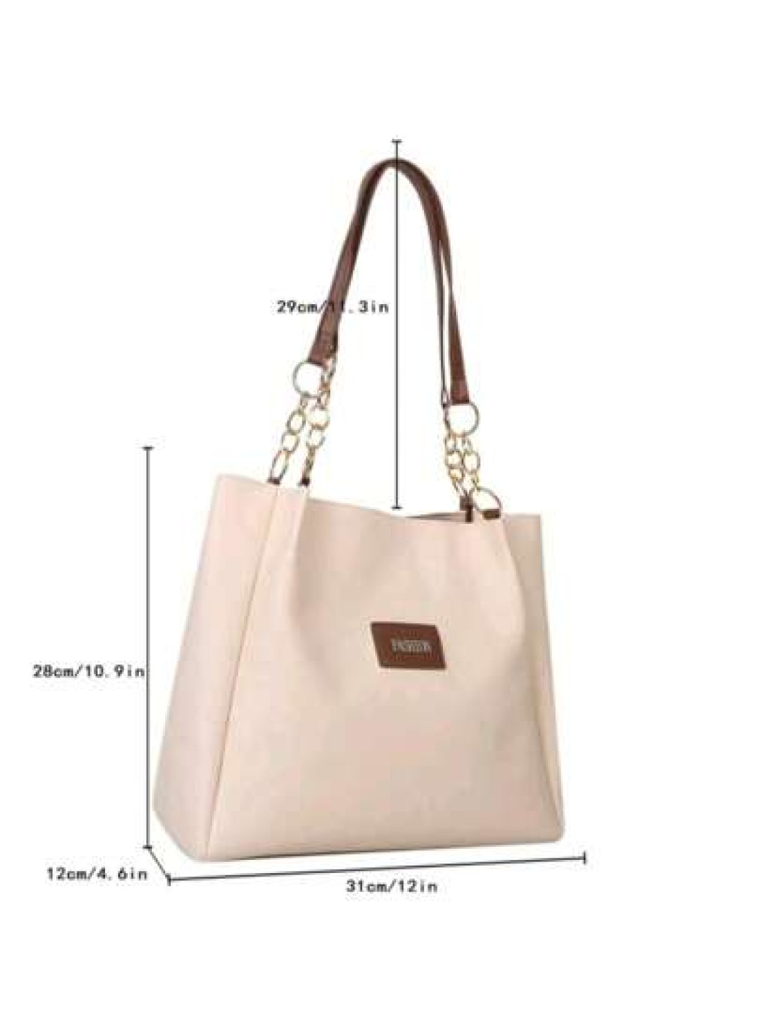 Fashion Striped Handbag Women s Large Capacity Shoulder Bag Zipper Tote Bag For Daily Use Metal Chain Strap Tote Waterproof Nylon Fabric Cow Print Back To School