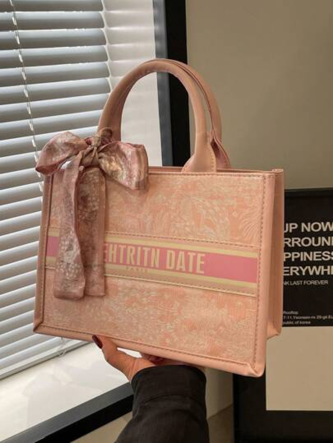 Casual Style Letter Print Large Capacity Top Handle Tote Handbag Nursing Bag Weekend Bag Everyday Bag Etc Perfect For Daily Use Suitable For Traveling Work Or Shopping University College Classroom Com