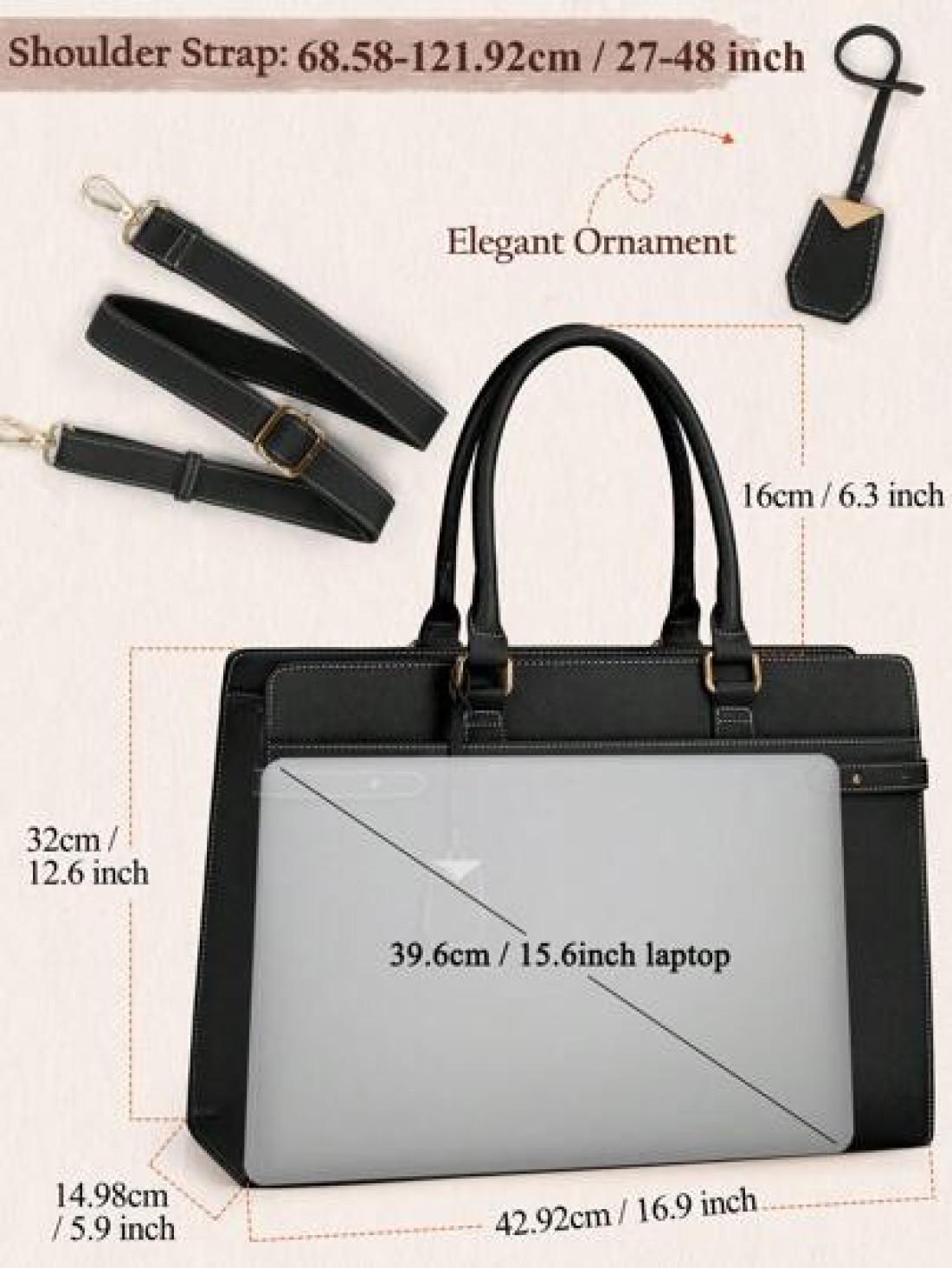 NEWHEY Women s Large Capacity Tote Bag For Autumn Winter Business Casual Woman Bag Pefect For Office Business And Work Tote Bags For Ladies Work Bag Women Ideal For Everyday Elegance Special Occasions