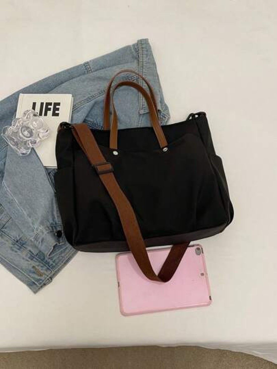 Minimalist Fashionable One Shoulder Crossbody Bag Large Capacity Commuting Versatile Women Tote Bag With Multiple Pockets Lightweight Foldable For Outdoor Travel Office University