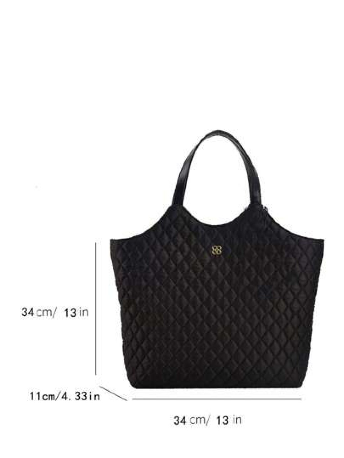 Lightweight Business Casual Large Capacity Double Handle Quilted Shoulder Tote Bag For Female Flower Decor Quilted Top Handle Bag For Teen Girls Women College Students Rookies White Collar Workers Per