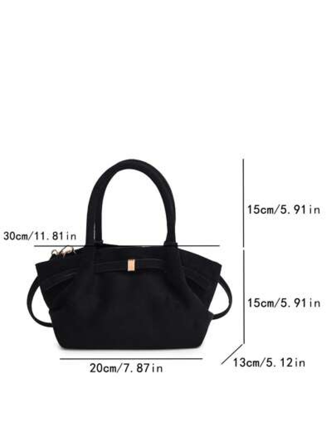 2025 New Vintage Fashion Pleated Tote Handbag Simple Commuter Shoulder Crossbody Bag