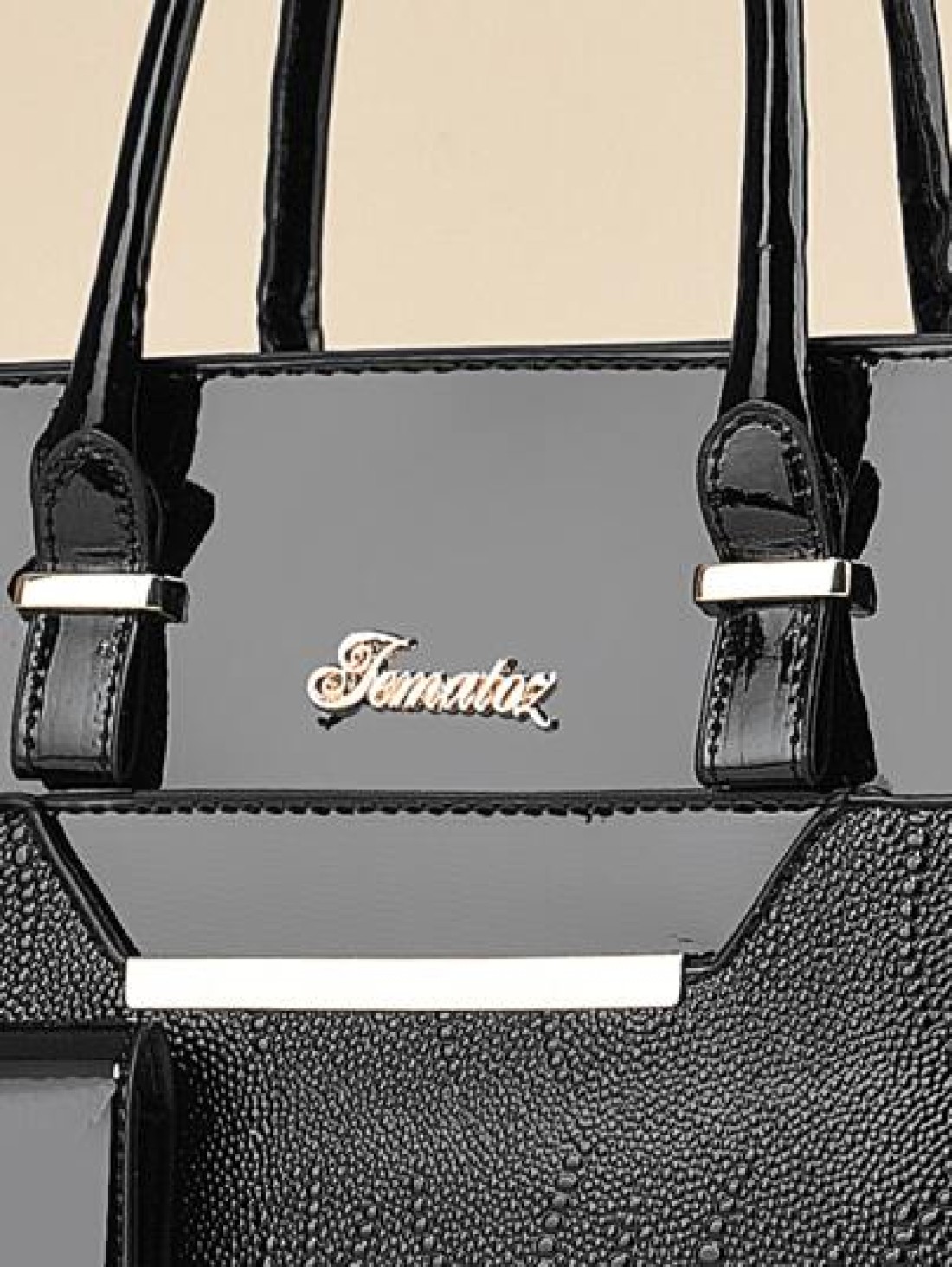 PLANEE 2pcs Fashionable Letter Patch Decorated Handbag With Coin Purse Business Casual Woman Bag Pefect For Office Business And Work Eye Catching Work Bags For Women Best Mothers Day Gifts Ever