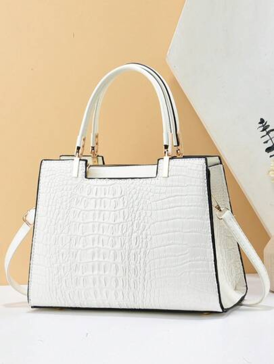 New Crocodile Print Fashionable Elegant Ladies Tote Bag With Casual Style Large Capacity And Detachable Shoulder Strap Best Mothers Day Gift Ideas Mother Day Gifts Mom Gifts Mommy s Essentials Mommy B
