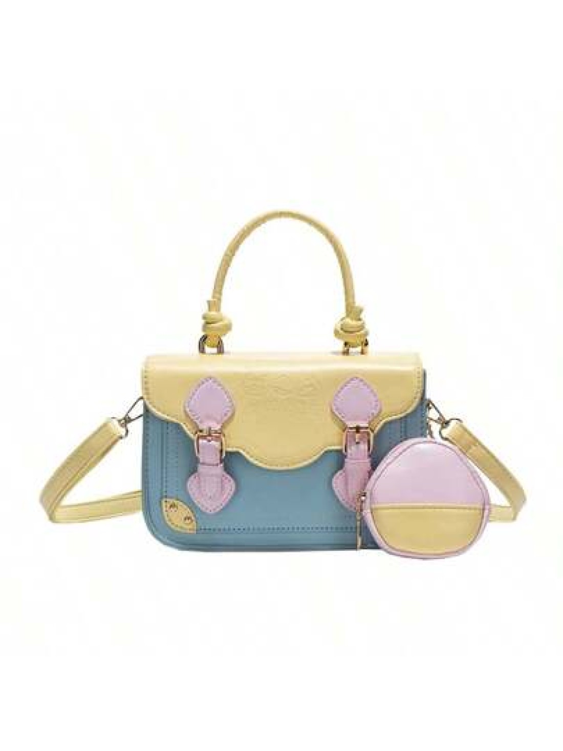 Style Contrast Color Messenger Bag Niche Design New JK College Style Phone Bag Fashion Commuting Square Crossbody Bag For Women