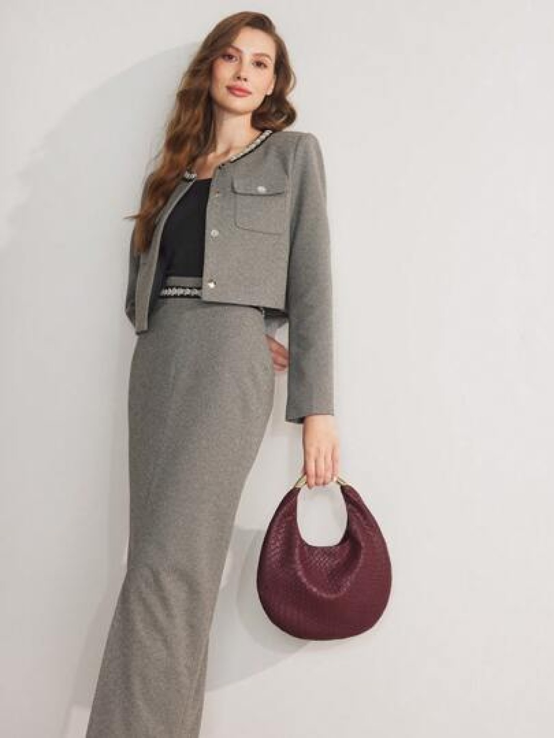 MOTF PREMIUM FASHIONABLE STREETWEAR PLAIN TEXTURE CRESCENT HANDBAG FOR WOMEN VALENTINES