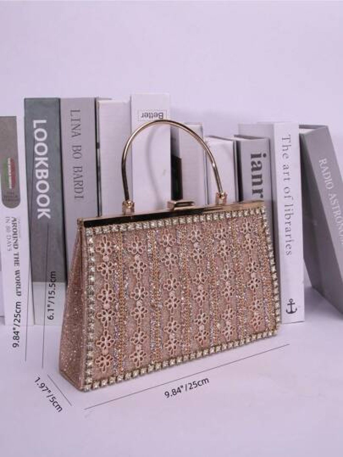 Diamond Rhinestone Glitter Handbag Crossbody Shoulder Clutch Purse Glamorous Elegant For Wedding Party Birthday Daily Use
