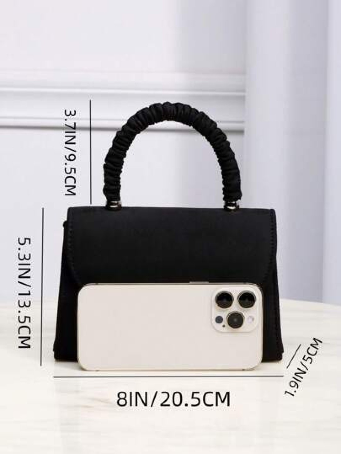 Glamorous Elegant Exquisite White Wedding Bag Ruffled Handle Flap Square Bag Dinner Bag Evening Bag For Party Girl Woman For Female Perfect For Party Wedding Prom Dinner Banquet For Best Gift For Wome