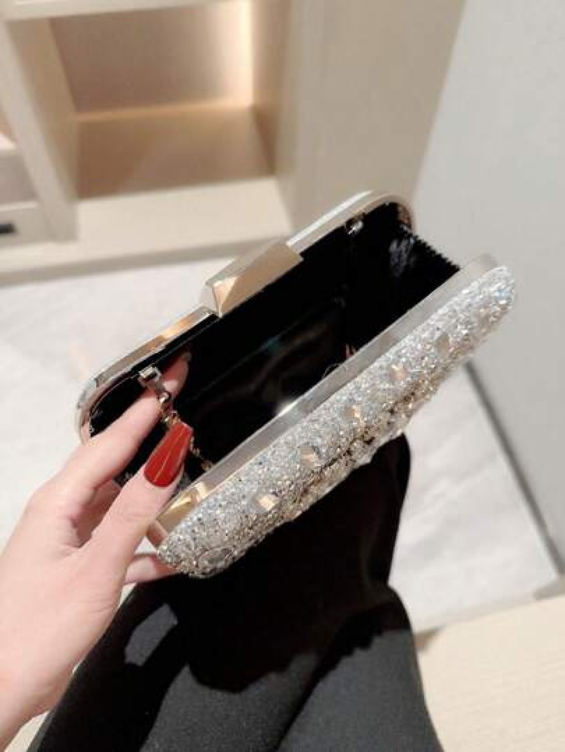 Moonlit EveBag Rhinestone Decor Women s Evening Bag