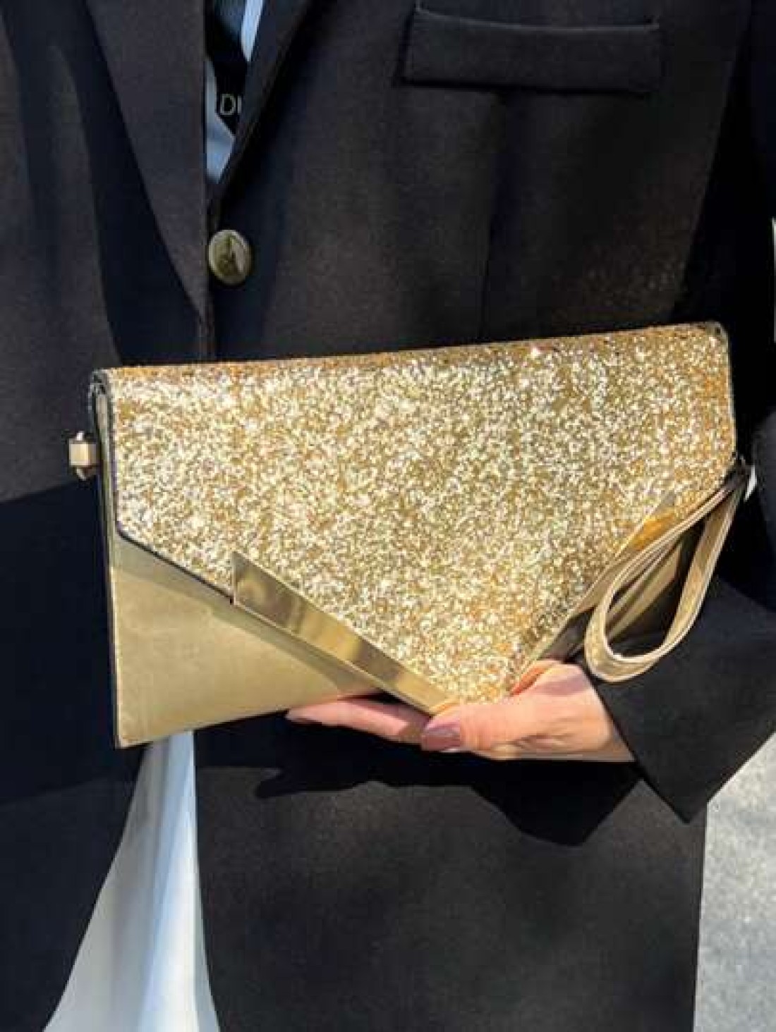 Fashionable Sparkling Sequins Decor Elegant Clutch Bag