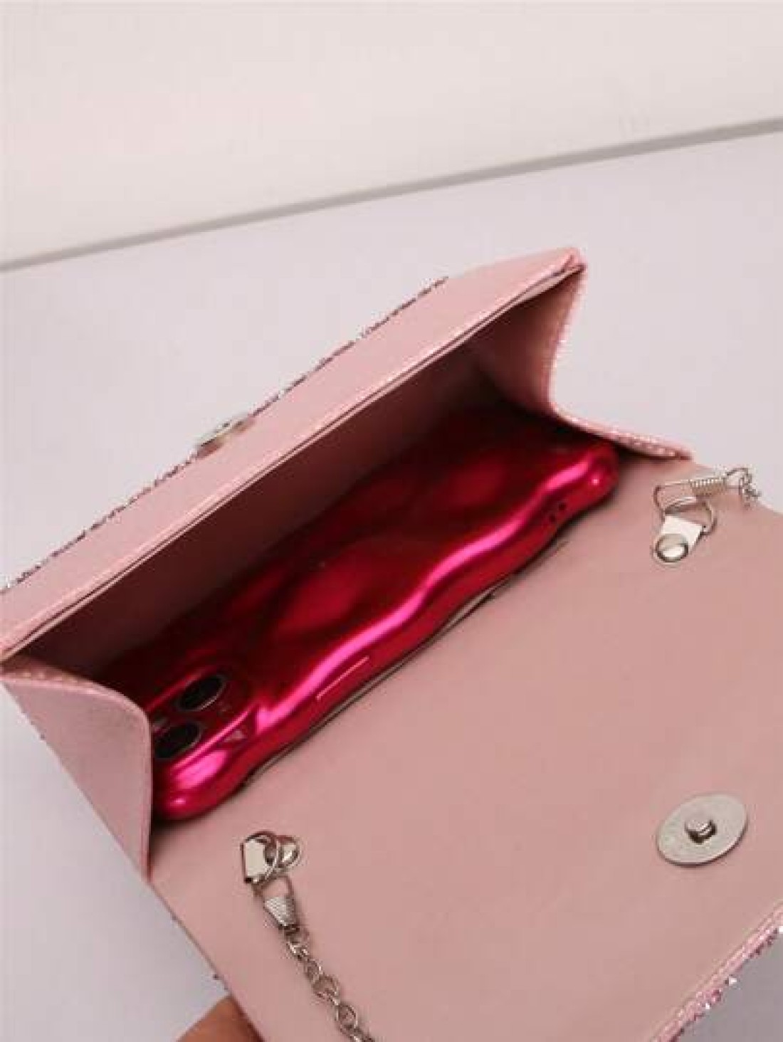 Glitter Bling Shiny Glamorous Elegant Exquisite Fashionable Exquisite Rhinestone Decoration Evening Clutch Dinner Bag Evening Bag For Party Girl Woman For Female Perfect For Party Wedding Prom Dinner