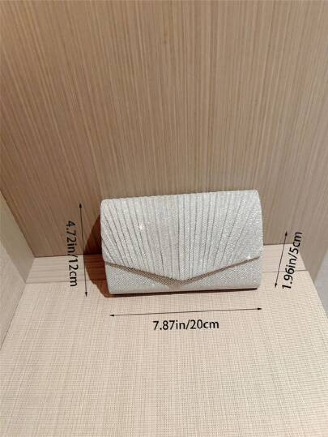 Mini Metallic Glitter Flap Box Bag Luxury Minimalist Clutch