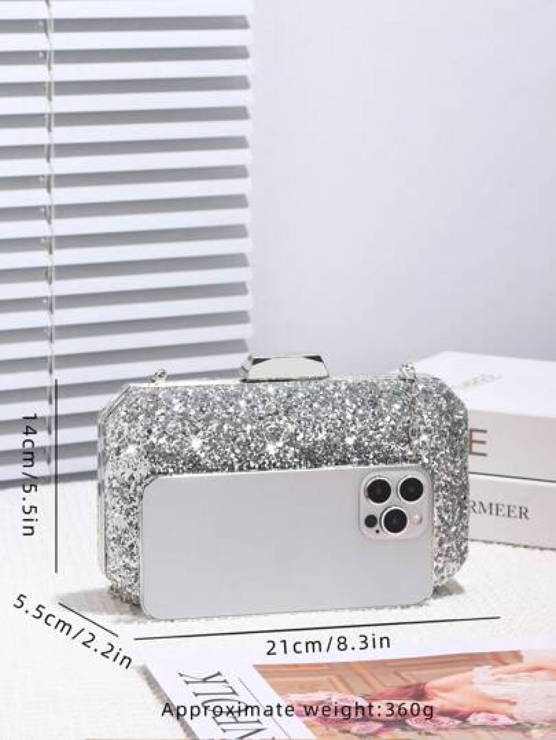 Sparkling Sequin Decorated Women s Evening Bag Shiny Square Clutch With Metal Chain Crossbody Bag Perfect For Weddings Parties Balls Nightclubs Birthday Gifts Valentine s Day Gifts Cosmetic Bag Dress