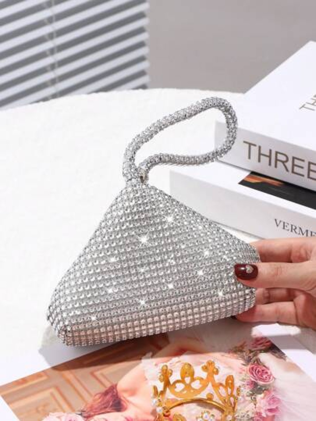 Glamorous Glitter Bling Sequin Luxury Shiny Women s Mini Sparkling Rhinestone Clutch Bag Suitable For Wedding Party Dance Birthday Gift Makeup Bag Evening Bag Dinner Bag For Party Girl Woman Bride