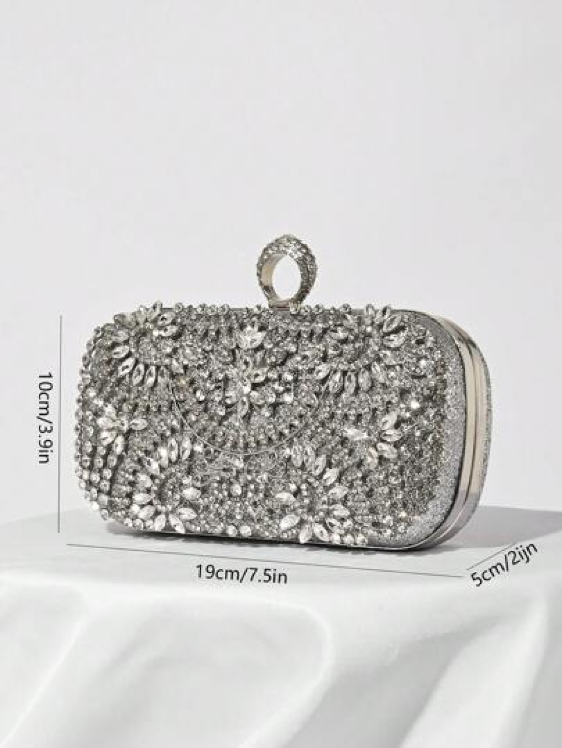 Rhinestone Decor Evening Clutch Bag Party Handbag For Women Perfect For Party Wedding Prom Dinner Banquet Matching With Holiday Party Dress Evening Dress Sequin Dress Perfectly Matching With Prom Acce