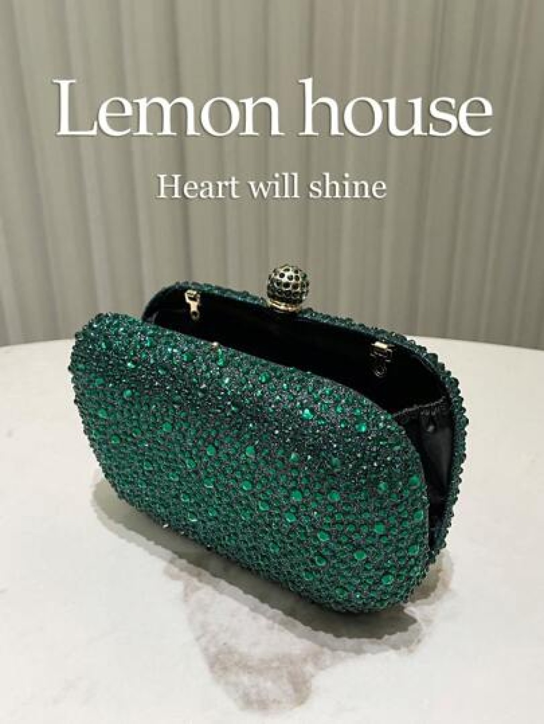 1pc Elegant Green Rhinestone Decor Mini Clutch Purse With Detachable Metal Chain Strap Suitable For Formal Events Wedding Party And Make A Great Gift For Women Perfect For Party Wedding Prom Dinner Ba