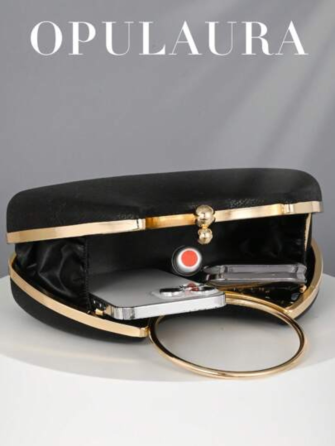OpulAura Women s Metal Feeling Luxury Evening Clutch Bag Elegant Leather Party Handbag Shiny Formal Clutch For Dress Suitable For Formal Occasions Like Wedding Prom Birthday Bridesmaid Perfect For Par