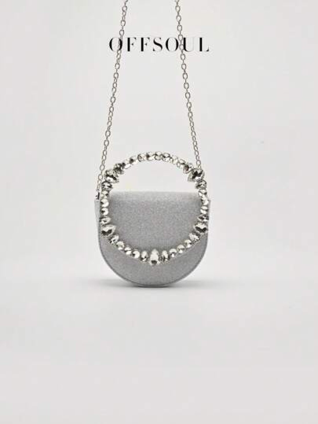 Rhinestone Irregular Circle Evening Clutch Bag New Fashion Party Formal Dress Handbag Shiny Chain Shoulder Crossbody Bag For Women