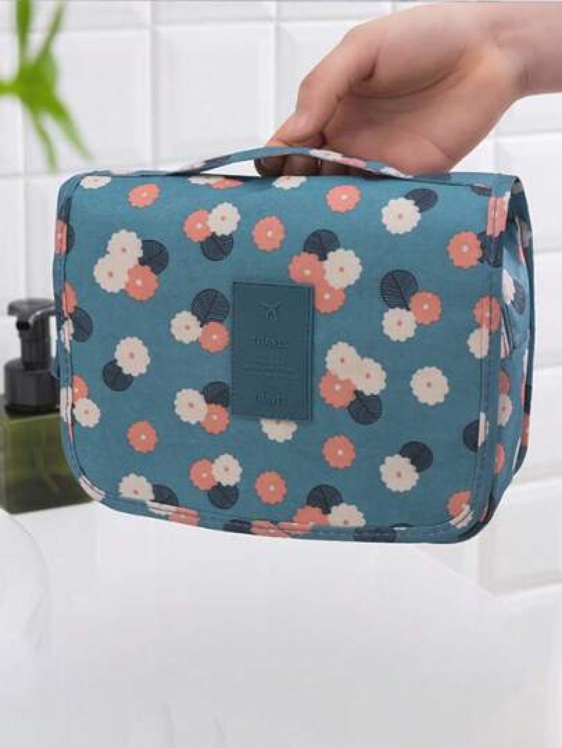 1pc Hanging Toiletry Bag Portable Handbag Zipper Bag Cosmetic Bag Makeup Organizer Bag Waterproof Toiletry Bag Multi Functional Skincare And Cosmetic Storage Bag Travel Organizer Makeup Bag Bathroom T