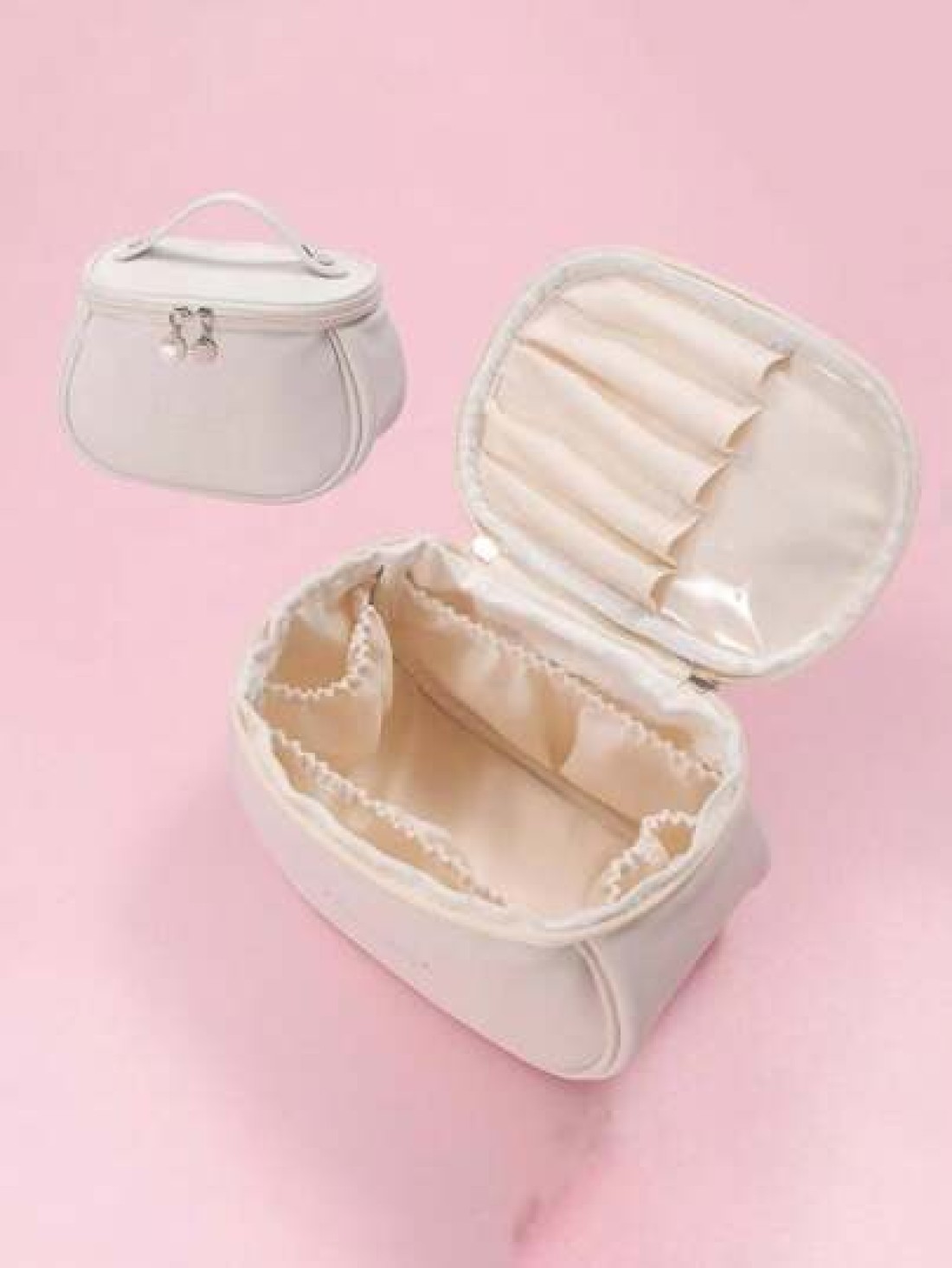 1pc Waterproof Handbag Large Capacity Cosmetic Bag Oil Proof Storage Makeup Bag Bathroom Cosmetic Bag Portable Travel Toiletry Bag Suitable For Lipstick Makeup Eyeshadow Palette Skincare Makeup Brushe