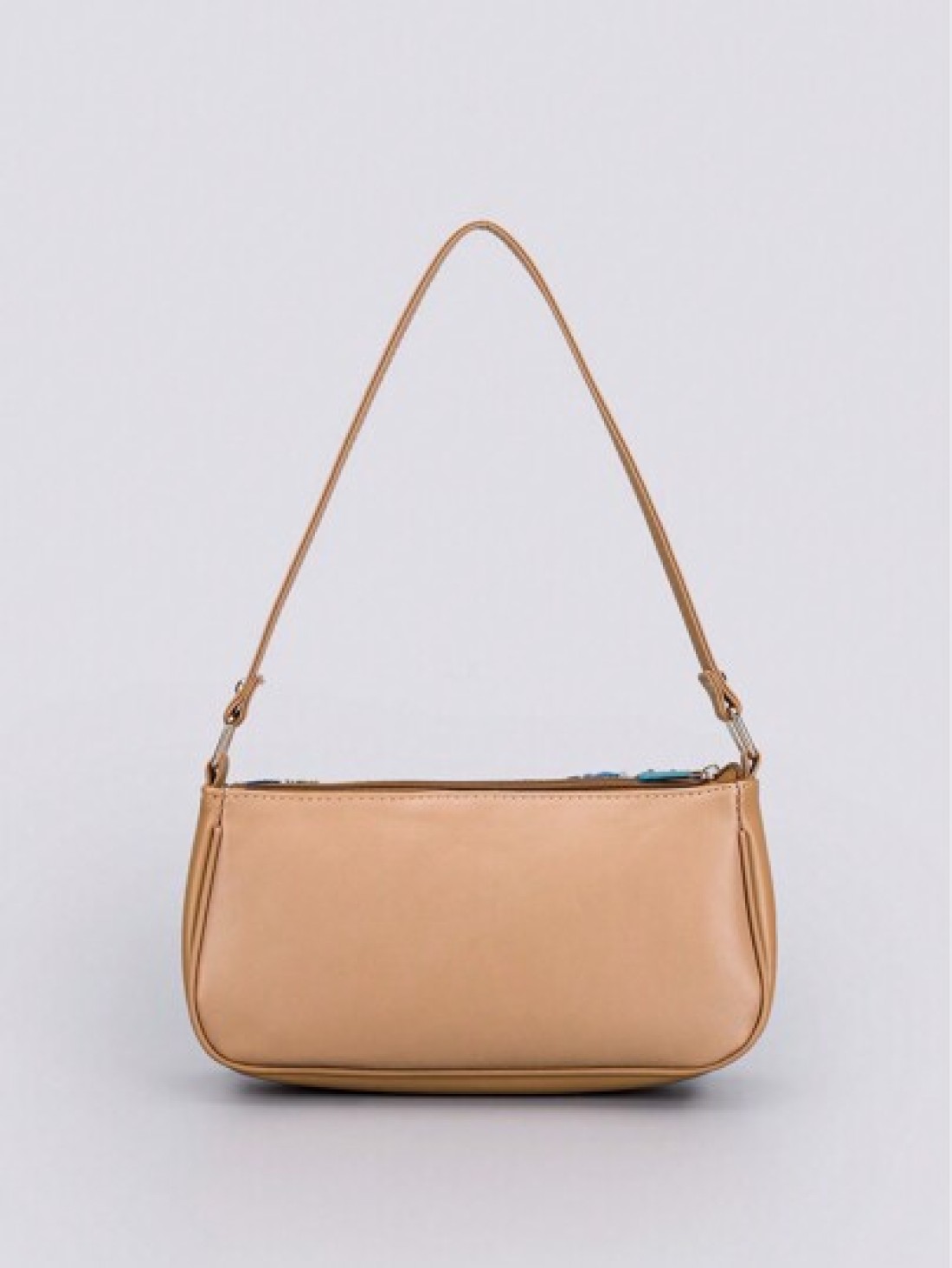 Sequin Embroidery Floral Baguette Bag Ladies Fashion All Match Beaded Stitching Underarm Bag With Color Block Embroidery Zipper Shoulder Bag Cut Randomly Elegant Pearl Bag