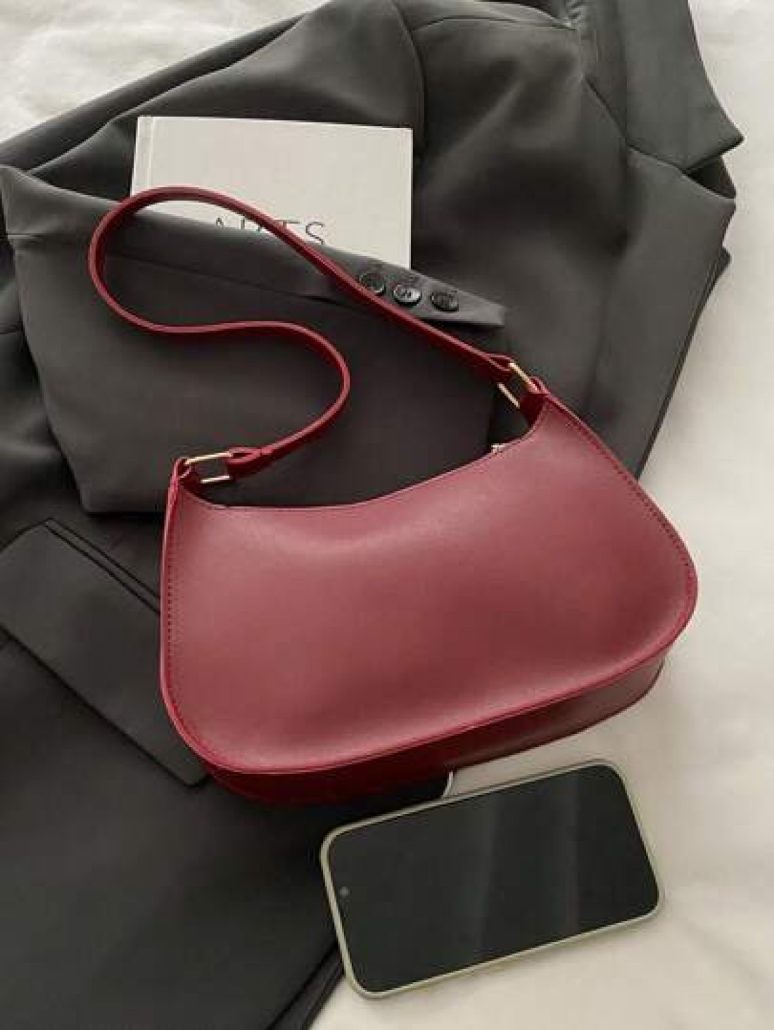 Fashionable Minimalist Shoulder Bag Retro Underarm Bag High End Lightweight Zipper Tote Bag Multifunctional European And American Street Style Elegant Handbag Large Capacity Small Purse Suitable For F