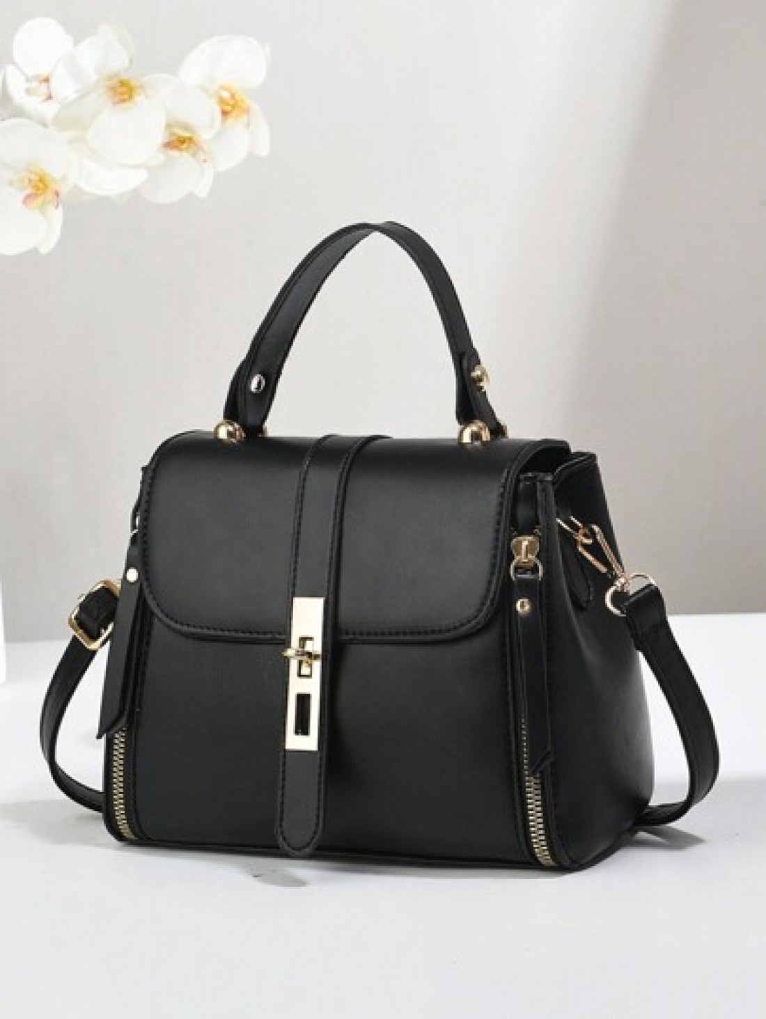 PLANEE Lightweight Business Clamshell Square Bag With Top Handle Shoulder Small Bag Fashionable Crossbody Bag High End Solid Color Small Square Bag Classic Versatile Commuter Small Bag Ideal For Offic