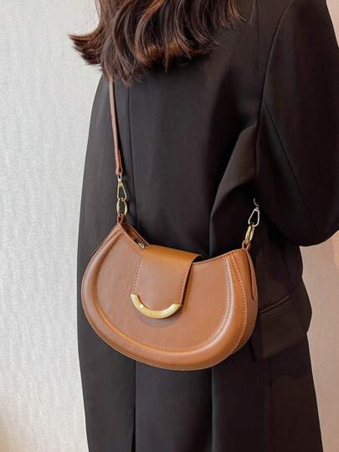 Women s Simple PU Handbag Shoulder Bag Crossbody Bag Clutch Bag Multifunctional Bag