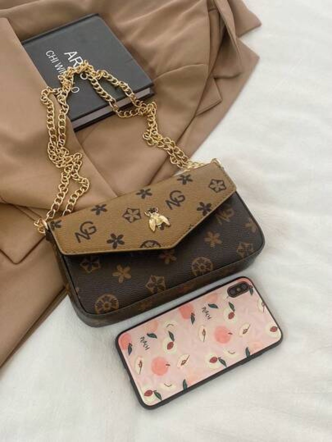 Metal Chain Bag Simple Vintage Crossbody Shoulder Bag