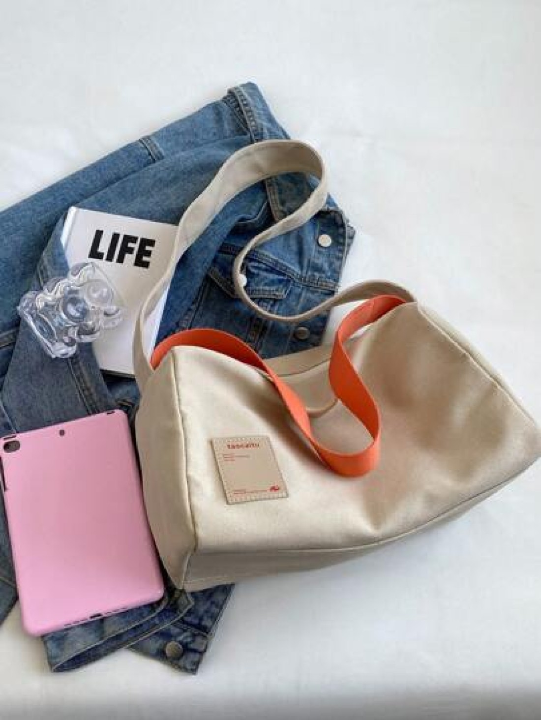 Fashionable Women s Shoulder Bag Casual Simple Large Capacity Adjustable Strap Tote Bag Zipper Closure Colorblock Cloth Bag Suitable For Daily Use College School Foldable Cross Body Handbag