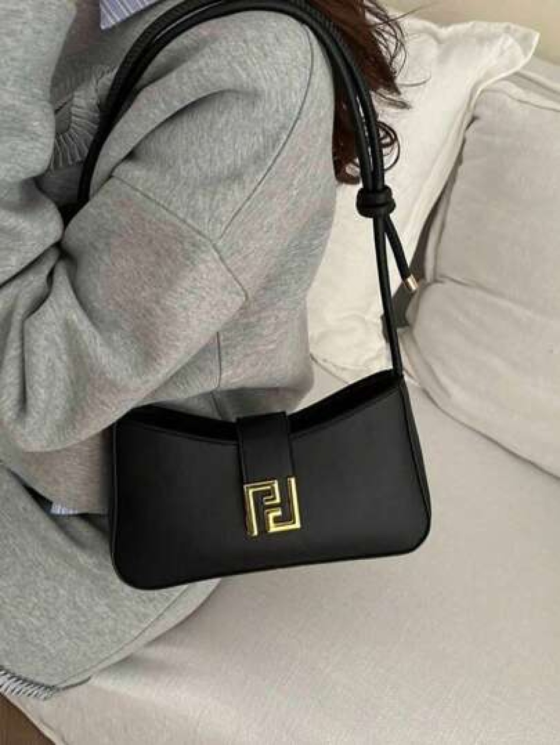 Women Fashion Casual Commute Solid Col Or Shoulder Bag Portable Crossbody Bag Suitab Le For Dating Shopping Gift