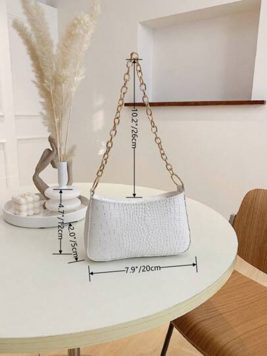 Women s Mini Alligator Texture Chain Shoulder Bag