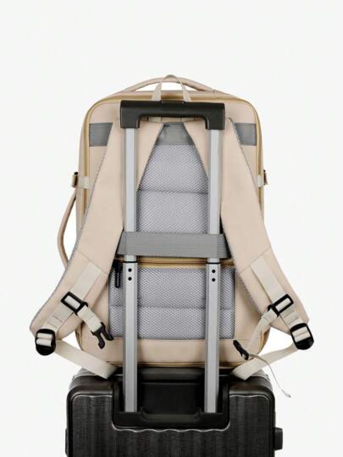 New Fashionable Simple Solid Color Large Capacity Backpack For Business Travel Luggage Bag Short Distance Multi Pocket Business Computer Bag Commuter Backpack