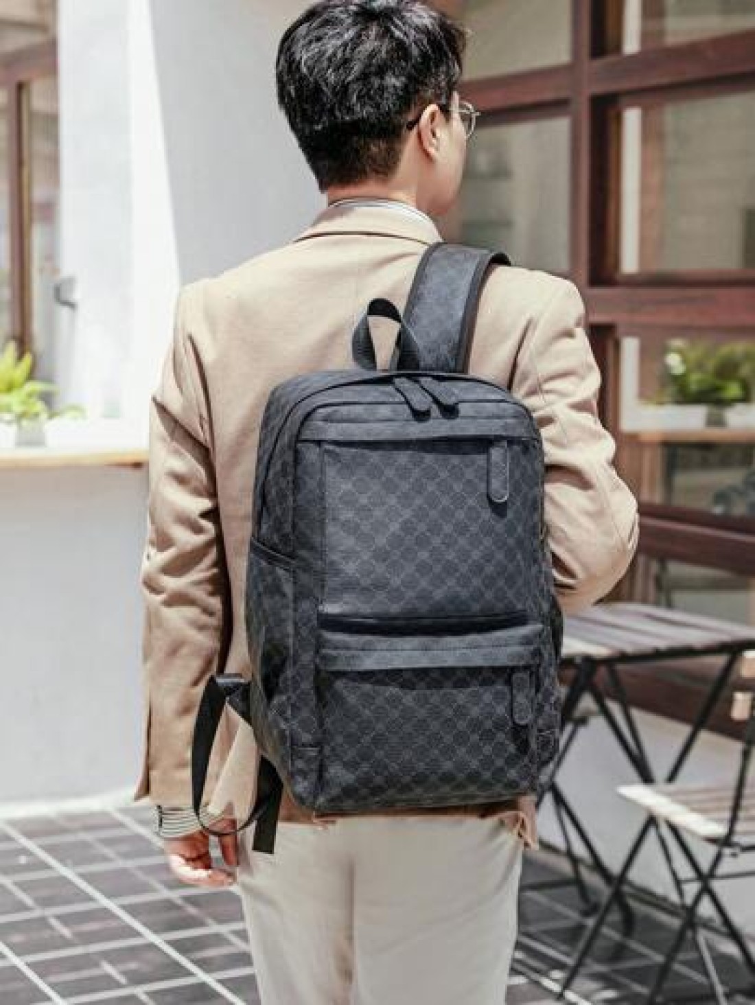 Men s Bifocal Large Capacity Multi Pocket 15 6 Inch Laptop Backpack Business Travel Bag Suitable For Back To School Business Trip Travel Father s Day Gift