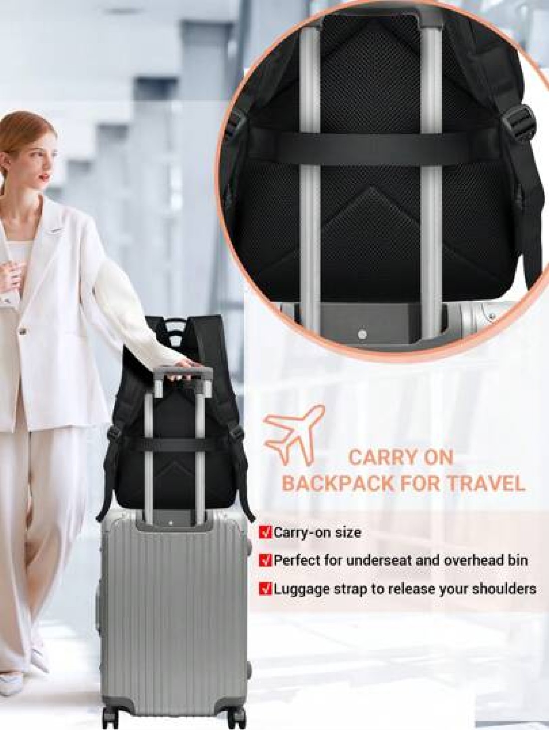 Travel Backpack For Men Laptop Backpack 15 6 Inch Large Waterproof Work Computer Backpack TSA Friendly College School Backpacks