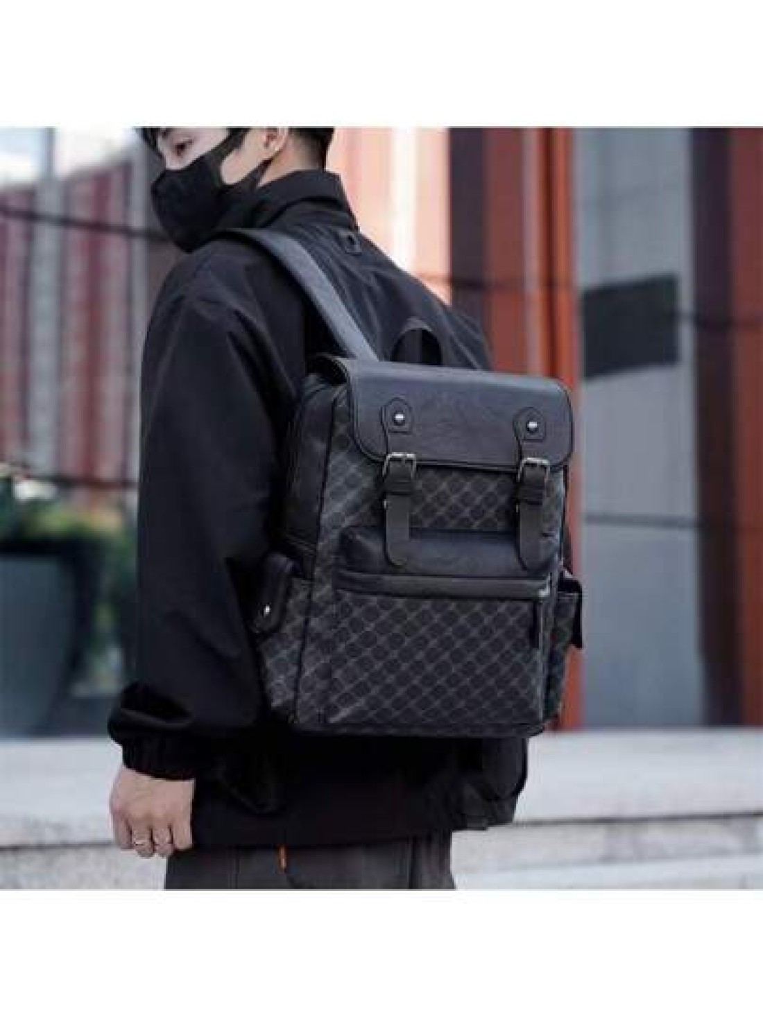 Hot Selling Men s Backpack Laptop Bag Fashion Casual Plaid Schoolbag Large Capacity Business Travel Rucksack