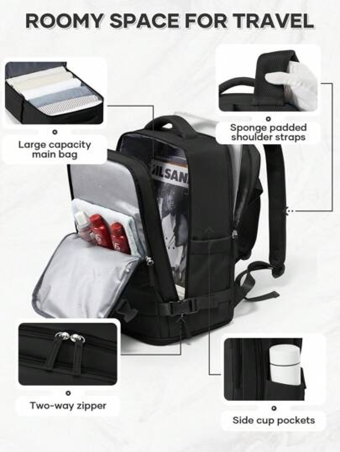 Travel Laptops Backpack For Men Casual Work Bag Fit 14inch Notebook Fashion Daypack Waterproof Outdoor Sports Backpack Airline Approved Backpack For Hiking Business Camping Trip Travel Essentials Mult
