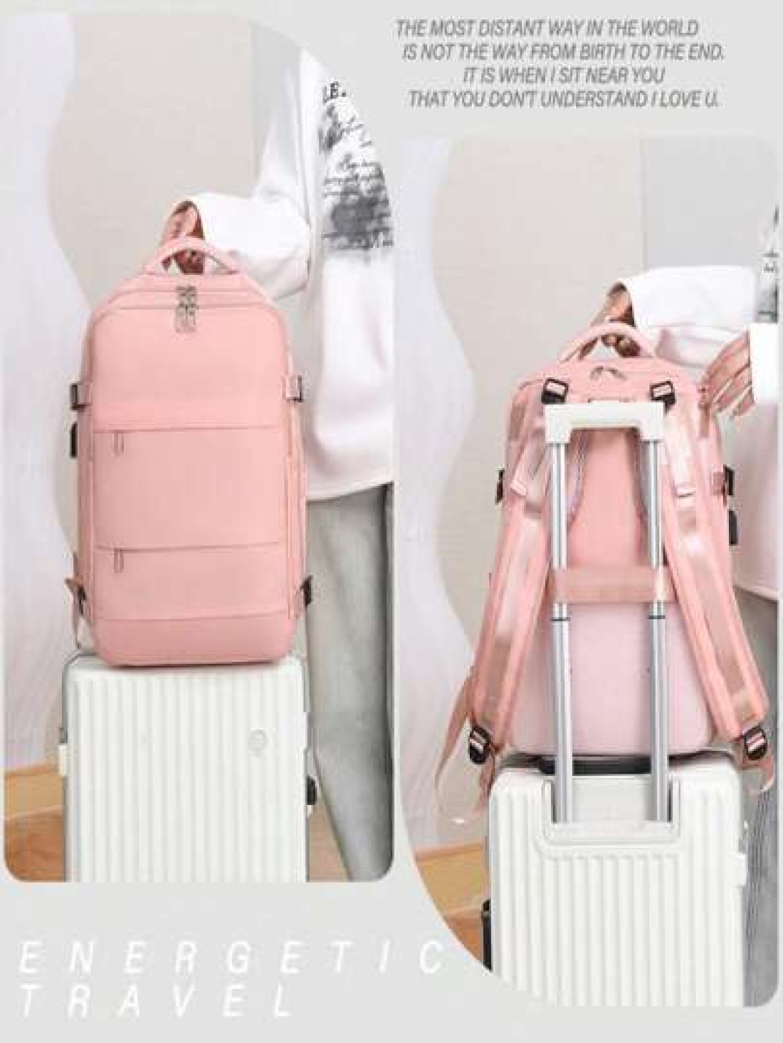 1 Pc Large Capacity Travel Backpack For Women Work Bag Carry On Hand Luggage Water Resistant Business Large Day Pack Weekender Bag Slim Laptop Backpack College Bag Computer Bag Gifts For Men Women For